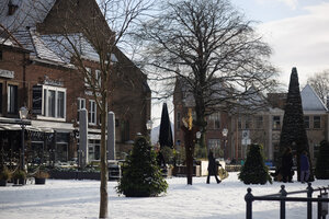 Het is winter in het centrum van Zevenbergen