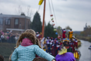Sinterklaas aankomst, traditionele Nederlandse kindervakantie