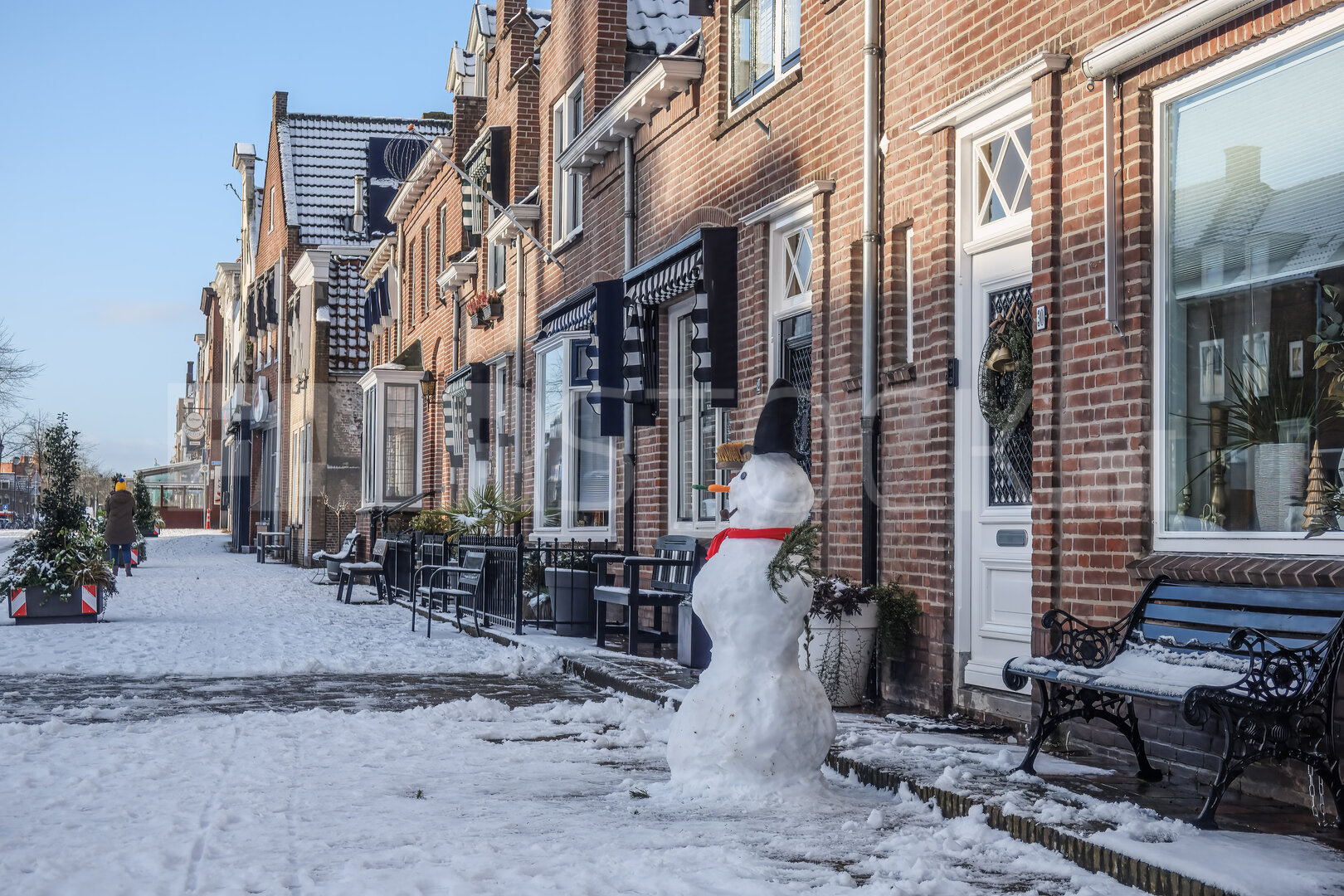 Het is winter in het centrum van Zevenbergen