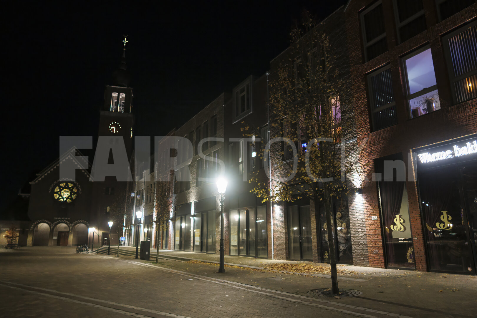 Quiet evening in Zevenbergen showcasing historic architecture an