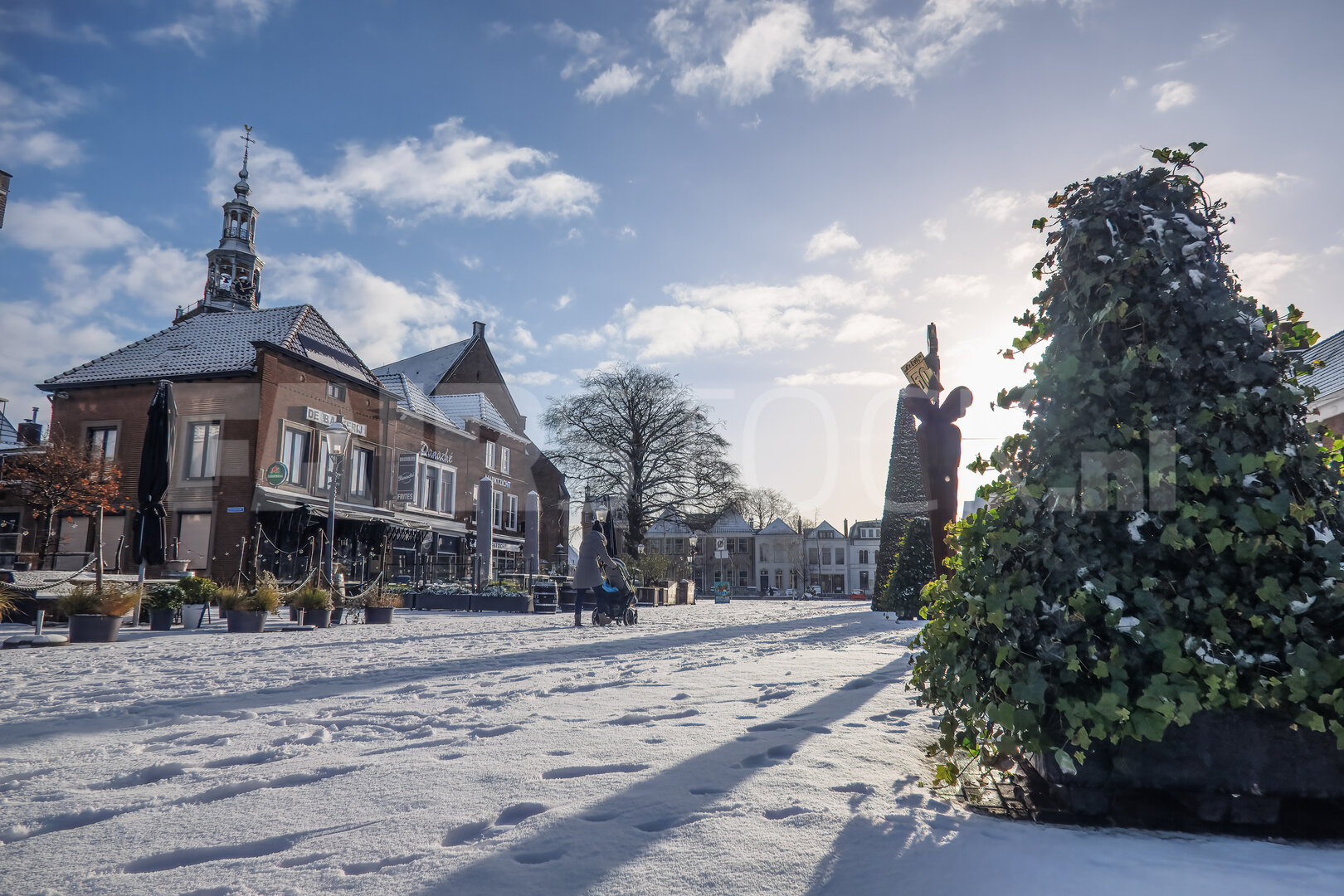 Winter in het centrum van Zevenbergen