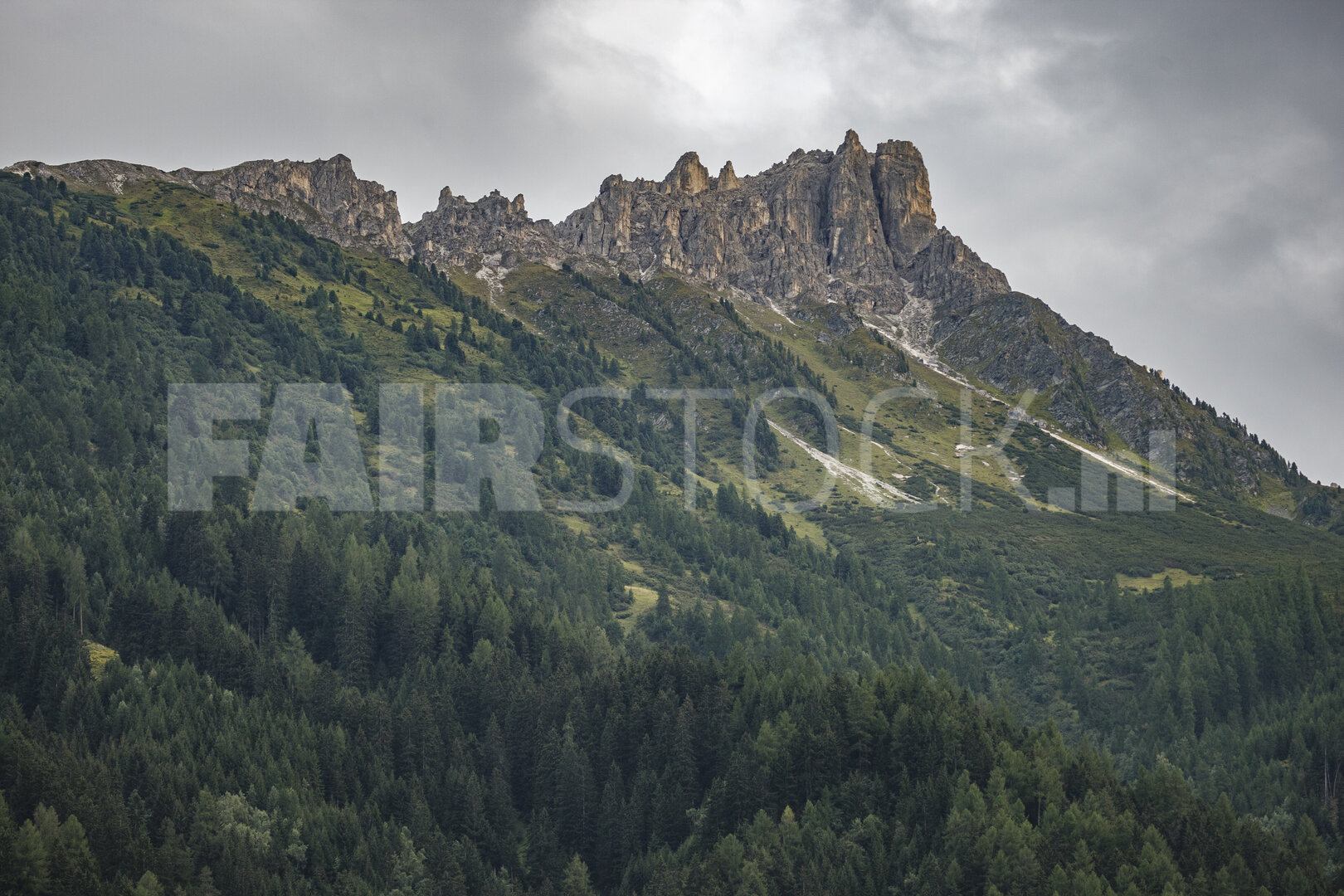 Wandelpad in de Stubai Alps boven de boomgrens
