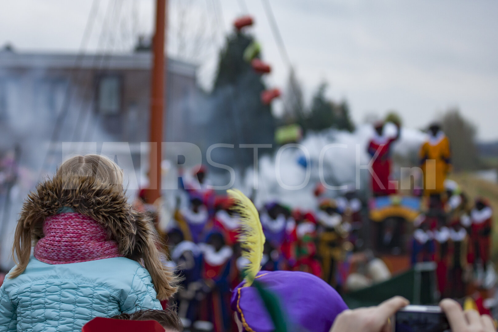 Sinterklaas aankomst, traditionele Nederlandse kindervakantie