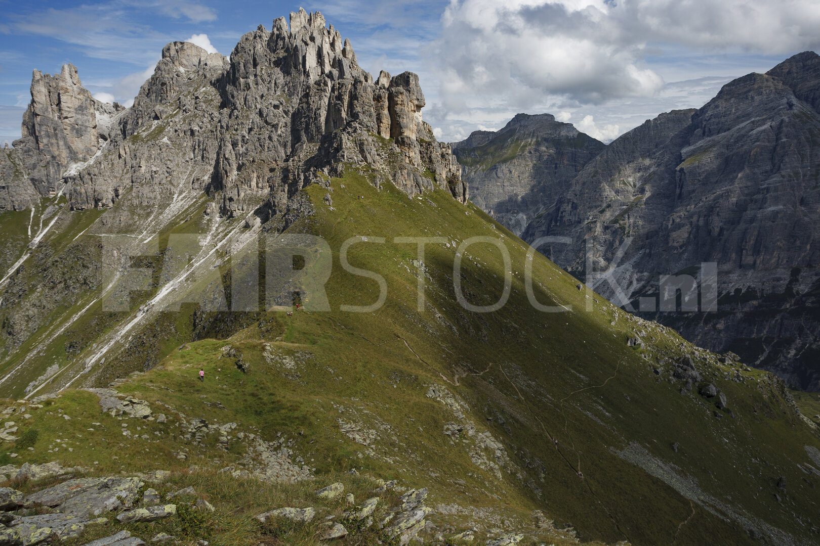 Groene bergkam in de Stubaier Alpen